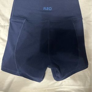 Fleo shorts, 4” high rise contour, true navy, medium